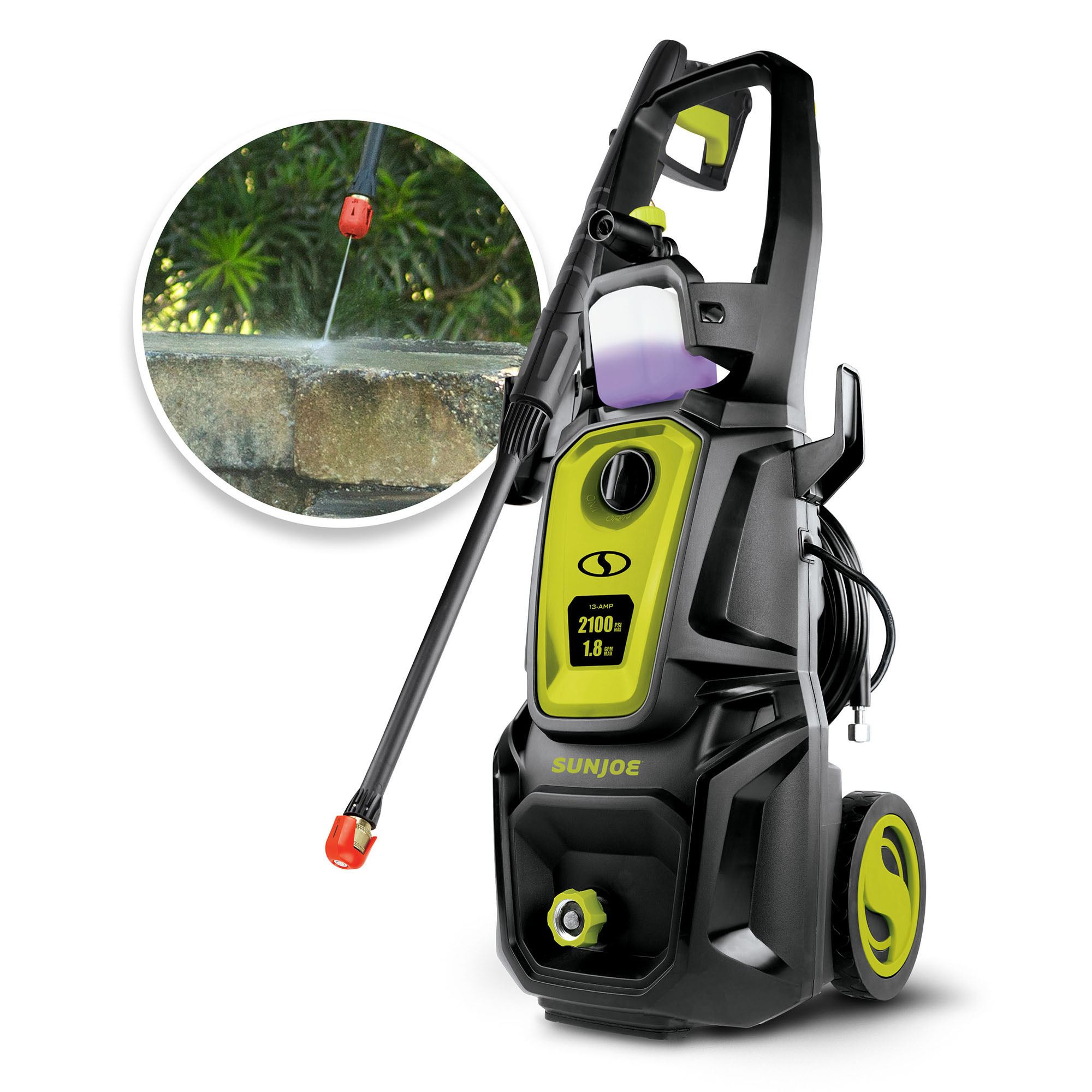 Sun Joe Electric Pressure Washer — 13-Amp, 1500W, 2100 PSI, 20ft. Hose, 35ft. Power Cord, Model# SPX2690-MAX